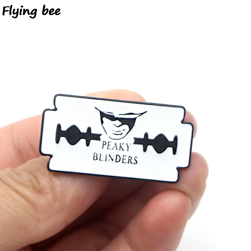 Flyingbee Peaky Blinders металлические булавки брошь и булавка эмаль булавки Нагрудный значок броши на булавке галстук булавка для друзей женщин мужчин X0441