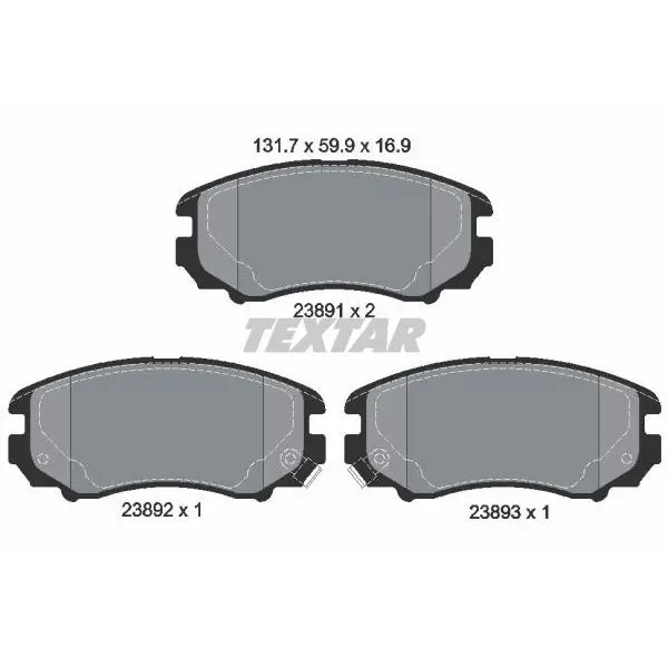 Колодки дисковые передние Hyundai Tucson/Coupe, Kia Sportage 1.6