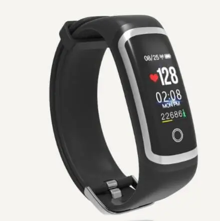 silver black Longet M4 Смарт-часы в реальном времени, пульсометр, монитор артериального давления, фитнес-часы, водонепроницаемые, Bluetooth, напоминание о звонках, умные часы - Цвет: silver black