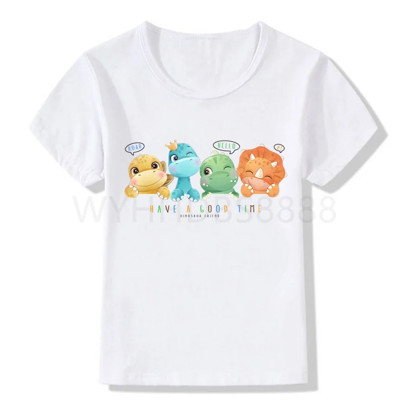 Boys/Girls Cartoon Dinosaur Print T Shirt Kids Cute Birthday Gift Number Clothes Baby Dino Cartoon T-shirt 2021 custom tee shirts T-Shirts