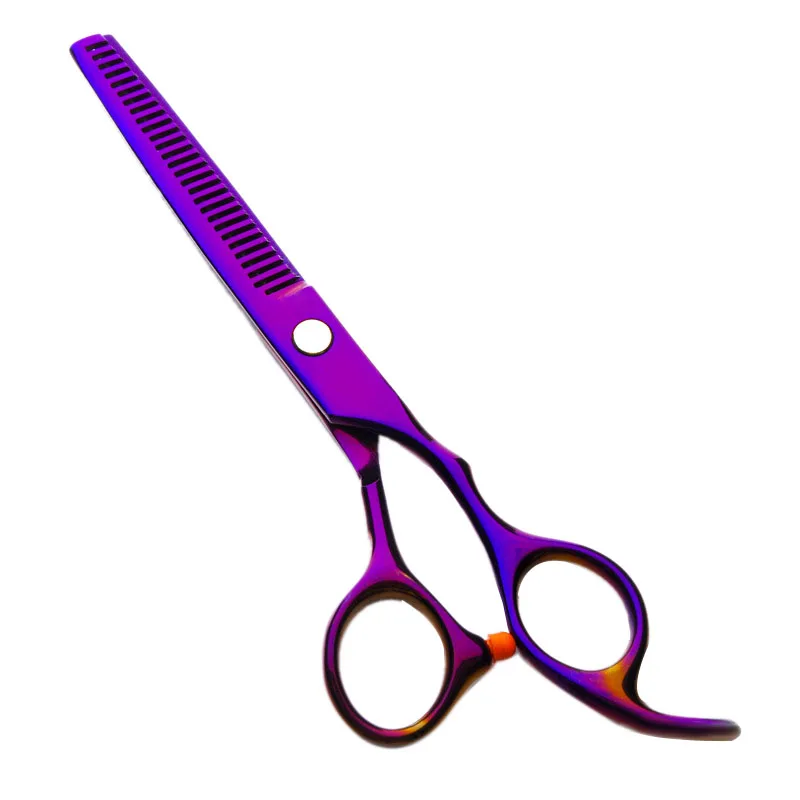 

6 Inch Pro Pet Dog Grooming Scissors Set Flat Shear Tooth Shear Purple Kit