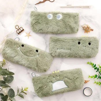 

Pencil Case Kawaii Stationery Pencilcase Cute Dinosaur Park Plush School round Pen Case Supplies Pencil Bag School Pencils Pouch
