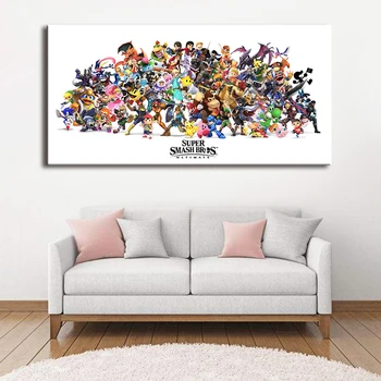 

Print art Nintendo Switch Super Smash Bros print poster Super Smash Bros printing painting Super Smash Bros print on canvas wall