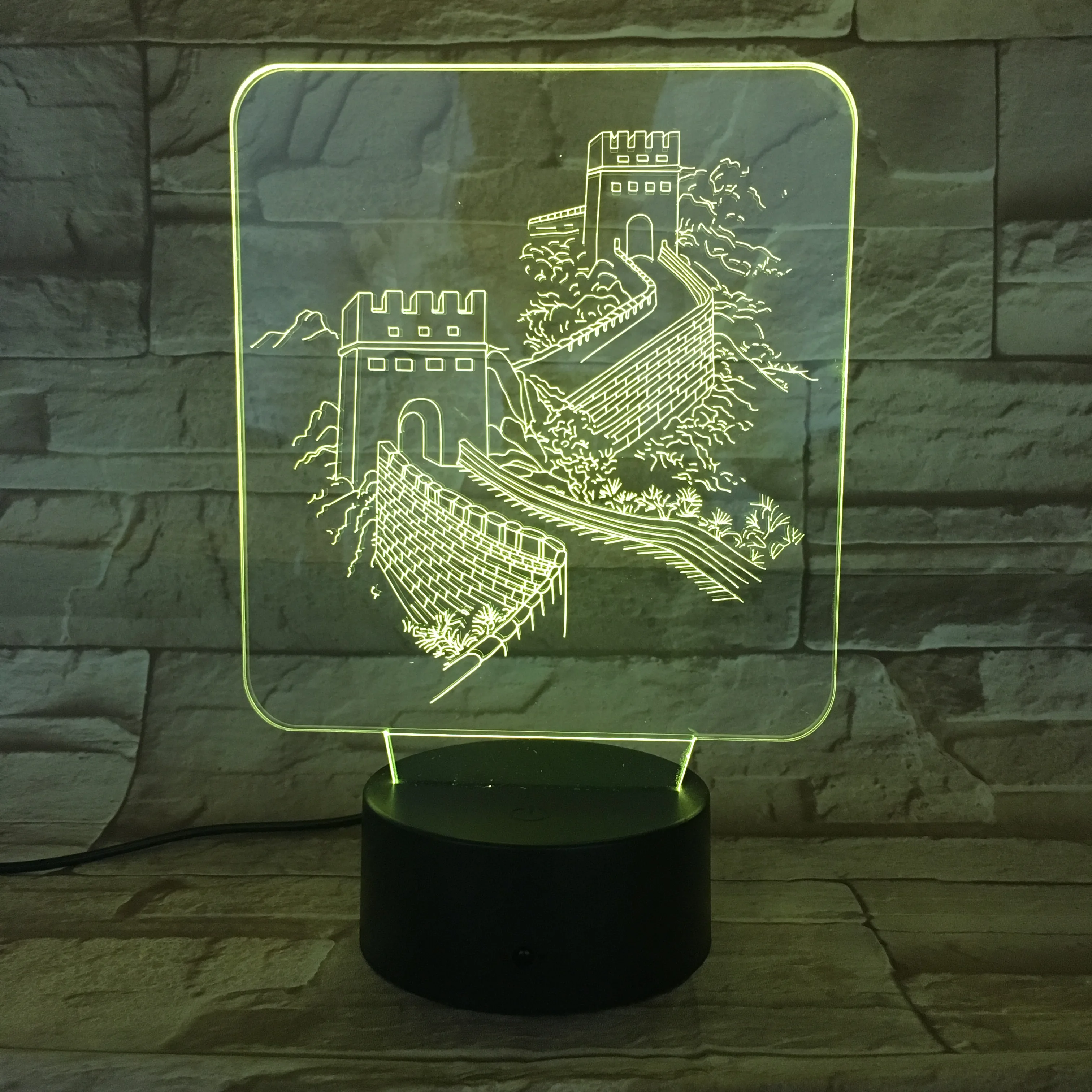

Chinese Famous Place The Great Wall 3D Lamp Unique Christmas Present for Infant for Bedside Decorative Led Night Light Lamp