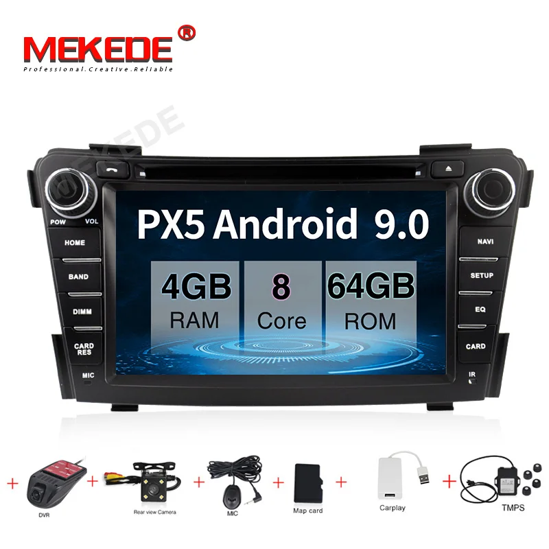 PX5 android 9,0 4 Гб+ 64 ГБ Автомобильный мультимедийный плеер навигация gps DVD для HYUNDAI I40 2011- с WiFi BT carplay USB радио navi - Цвет: ca dvr carplay TMPS