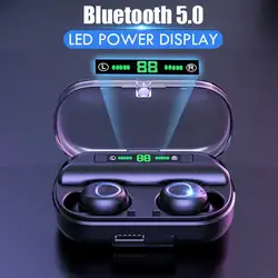 Новые TWS Bluetooth V5.0 Наушники Беспроводные водонепроницаемые наушники емкость батареи Цифровой Дисплей Чехол для зарядки для Android для iOS