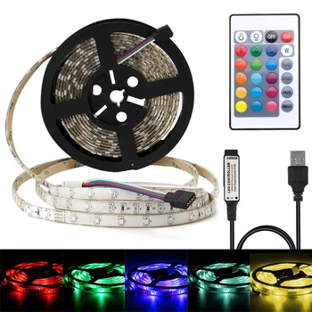 

BRELONG LED Strip with 3528 RGB TV Background Light Epoxy Waterproof Light Bar USB Interface 5V 1M 60LED 24Key / 17Key