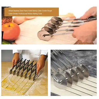 

Kitchen Gadget 3/5/7 Wheels Pizza Cutter Dough Divider Adjustable Pizza Cutter Roller Pastry Knife Cake Baking Tools