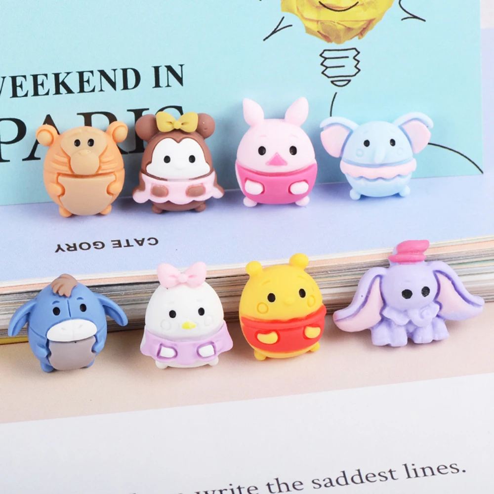 10 Pcs Resin Simulation Cartoon Animal Slime Clay Charm Filling Accessories Kids Toy Earring Hair Ring Handmade DIY Accessories