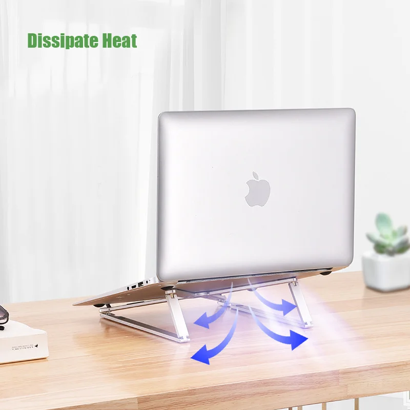 Портативная подставка для ноутбука с отводом тепла для Macbook Pro, Регулируемая Складная Алюминиевая Подставка для ноутбука 7-15 дюймов
