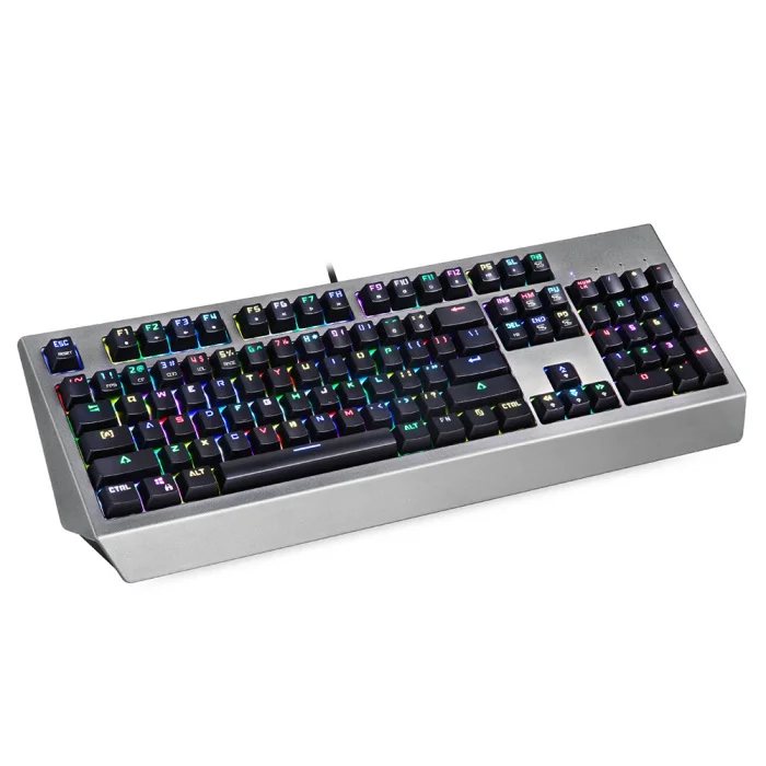 Горячая USB Проводные механические клавиатуры с RGB подсветкой 104 клавиш игровая клавиатура для ПК компьютера