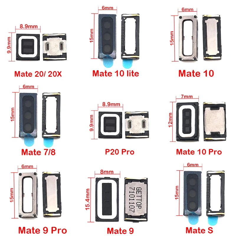 

2pcs For Huawei Mate 7 8 9 10 S Pro 20 20X Honor 7X Earpiece Ear Sound Top Speaker Receiver