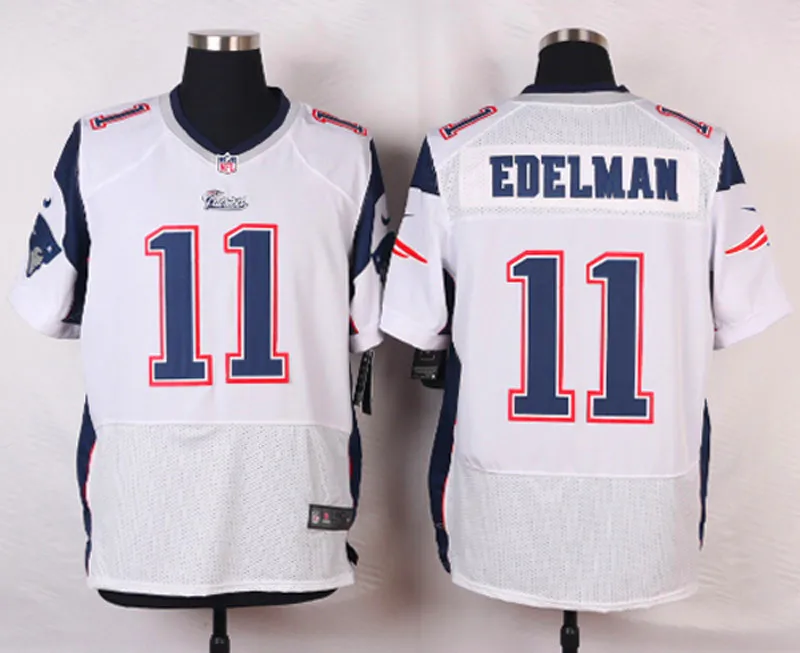 Stitiched, New England, Tom Brady, Rob Gronkowski, Julian Edelman, Jamie Collins, Danny Amendola Jersey - Color: Ivory