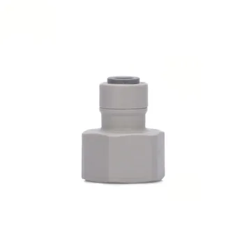 

1/2" NPT Female Thread - 1/4'' OD Tube RO Water Quick Connector Straight Tight Junction Double Sealing PE Pipe Fitting