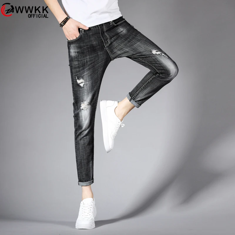 gray ripped jeans mens