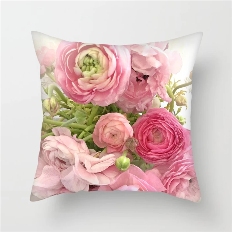 Fuwatacchi цветочные чехлы для подушек розовая роза Подушка-кактус Чехлы для дома диван украшения для стульев Хризантема плюшевые наволочки