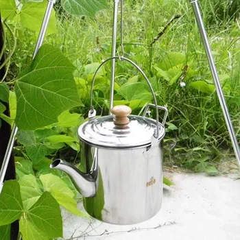 

New Stainless Steel Camping Stove Kettle 3000ML Outdoor Water Kettle Hiking Pot Tea Kettle Coffee Pot