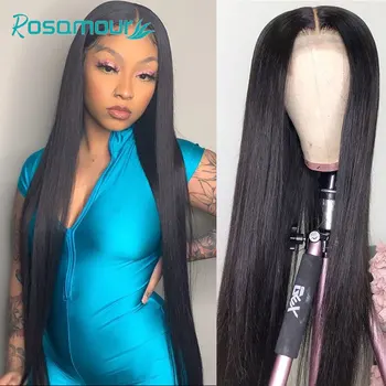 

28 30 32 34 36 38Inches Brazilian Straight Long Full Lace Human Hair Wigs For Black Women Full Lace Frontal Wigs With Baby Hair