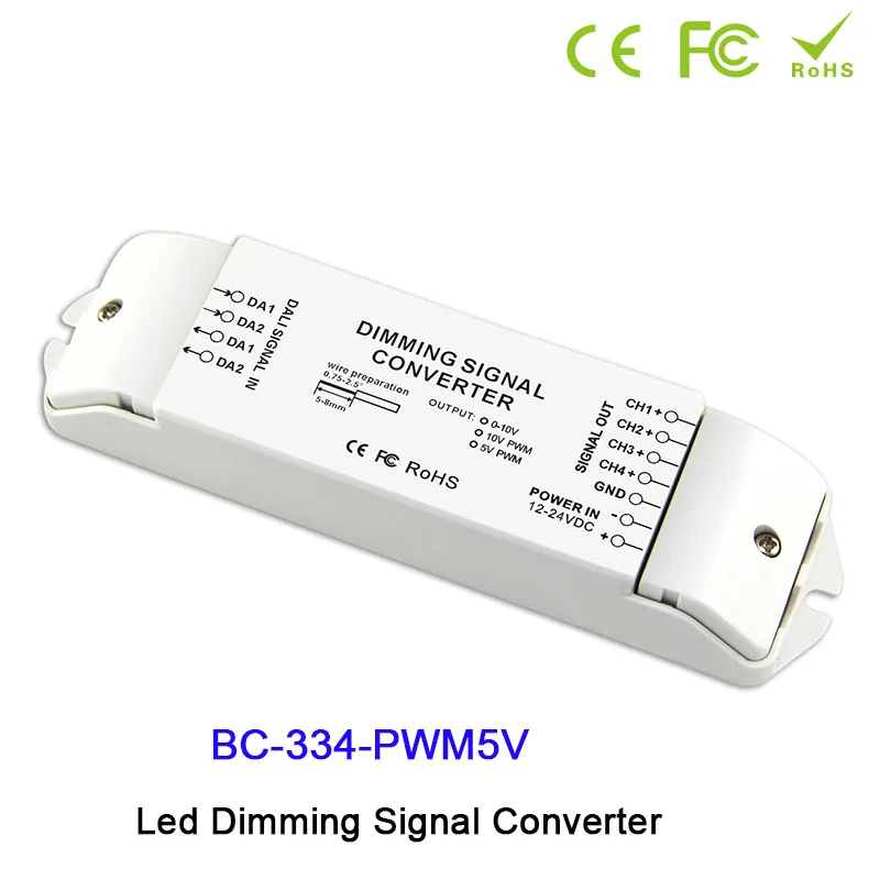 Светодиодный драйвер контроллер DC12V-24V DALI до 0-10 В/PWM5V/PWM10V 4 канала преобразователь сигнала DALI для светодиодный светильник