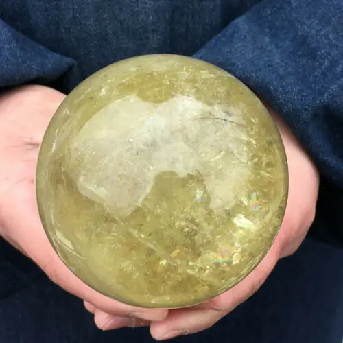 1.69LB натуральный цитриновый кристалл СФЕРА ХРУСТАЛЬНЫЙ ШАР 81 мм