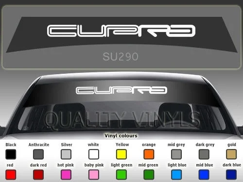 

For SU290 SEAT CUPRA CAR WINDSCREEN SUNSTRIP IBIZA LEON MII GRAPHIC DECAL STICKERS