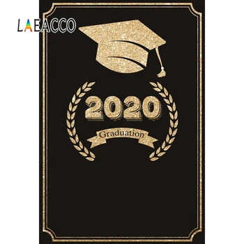

Laeacco Photo Backdrops Gold Star Graduations Ceremony Of 2020 Bachelor Cap Party Photographic Background Photocall Photo Studio