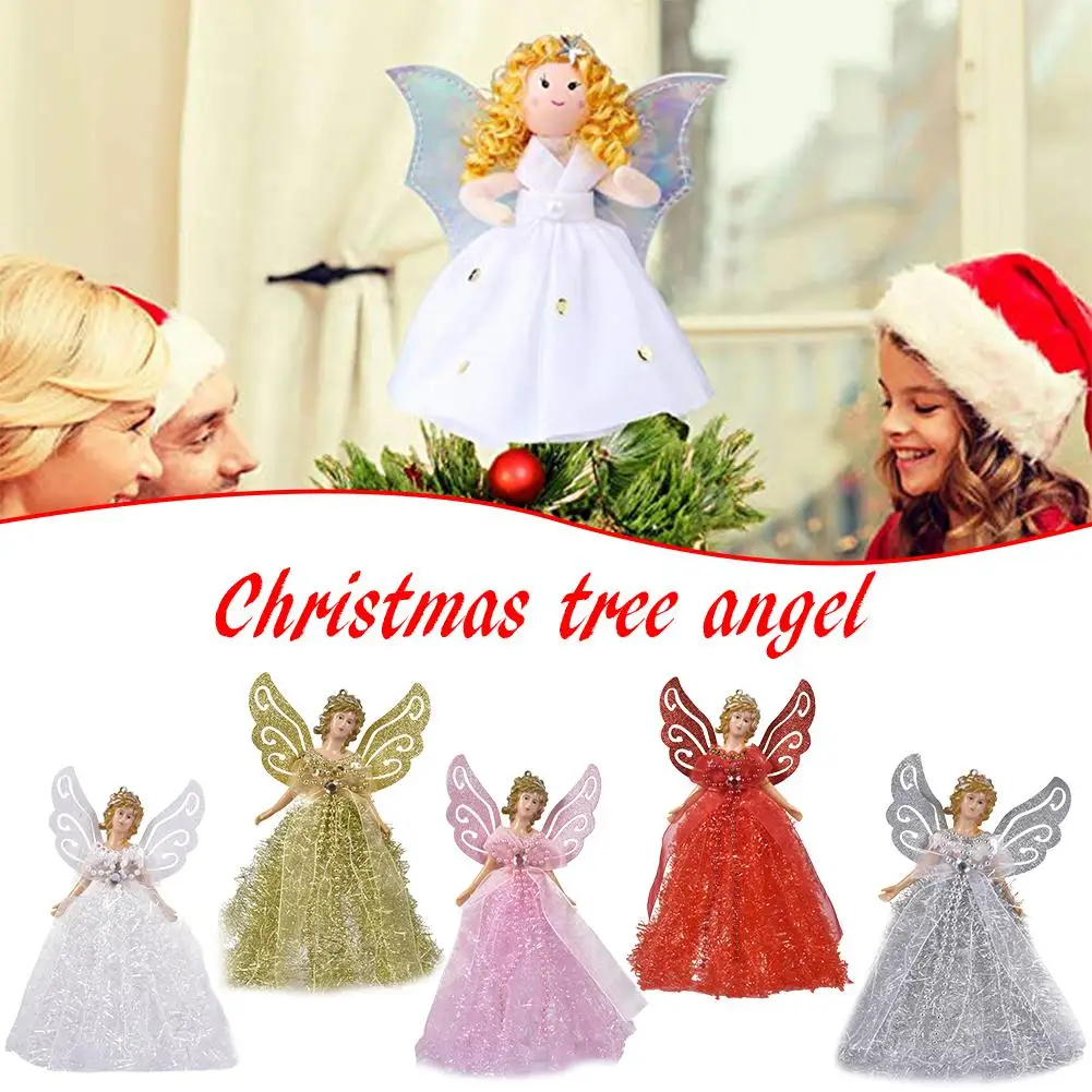 

Mini Angel Christmas Tree Pendant With Silver Wings For Christmas Decorations Tree Ornament