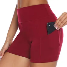 Классический дизайн, Женские однотонные высокопрочные быстросохнущие спортивные шорты для йоги, шорты для йоги, дропшиппинг, calzas deportivas