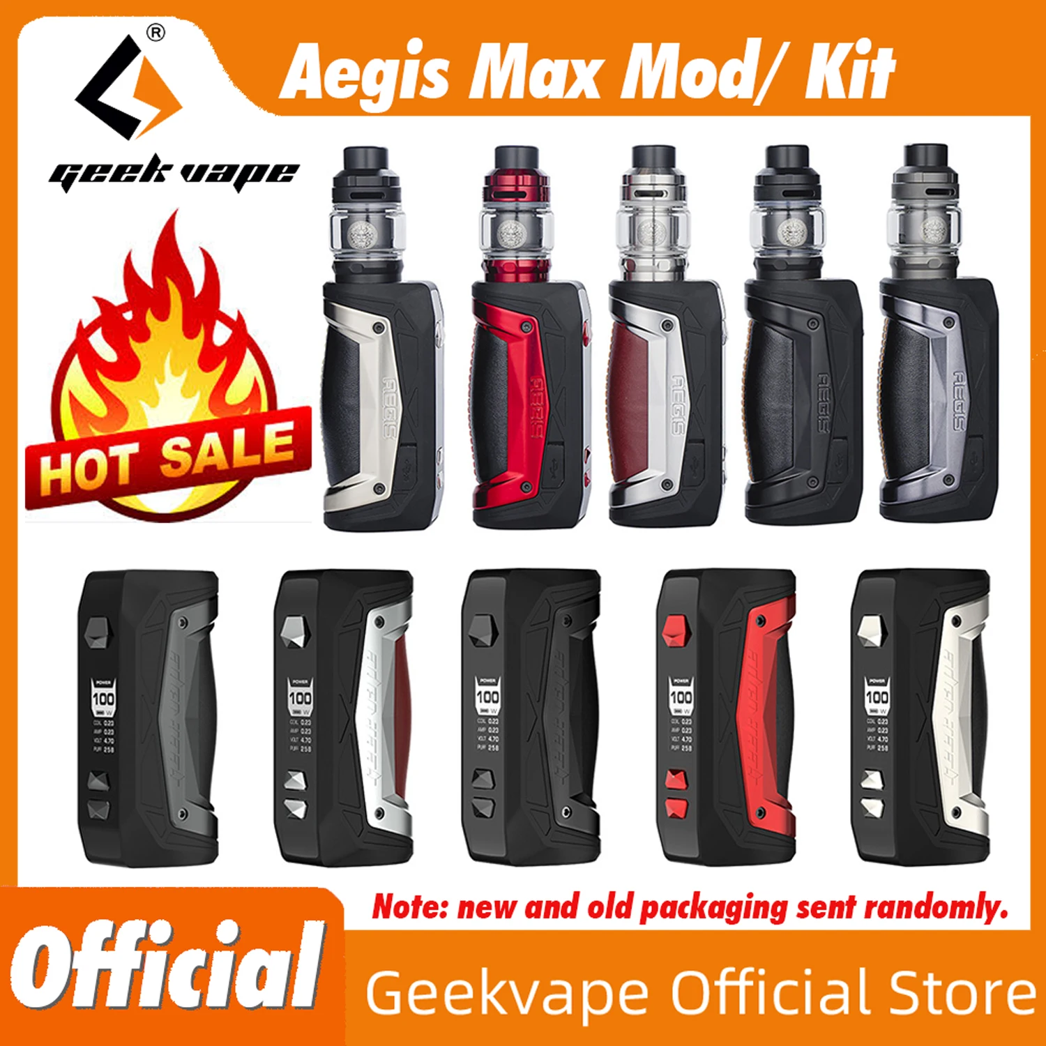 Оригинальный мод Geekvape Aegis Max TC с резервуаром Z Subohm 100 Вт питанием от одного