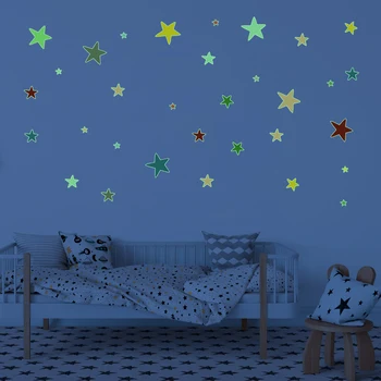 

Glow in The Dark Wall Decal Home Decor Colorful Luminous Stars DIY Vinyl Stickers Bedroom Nursery Baby Kids Room Decoration