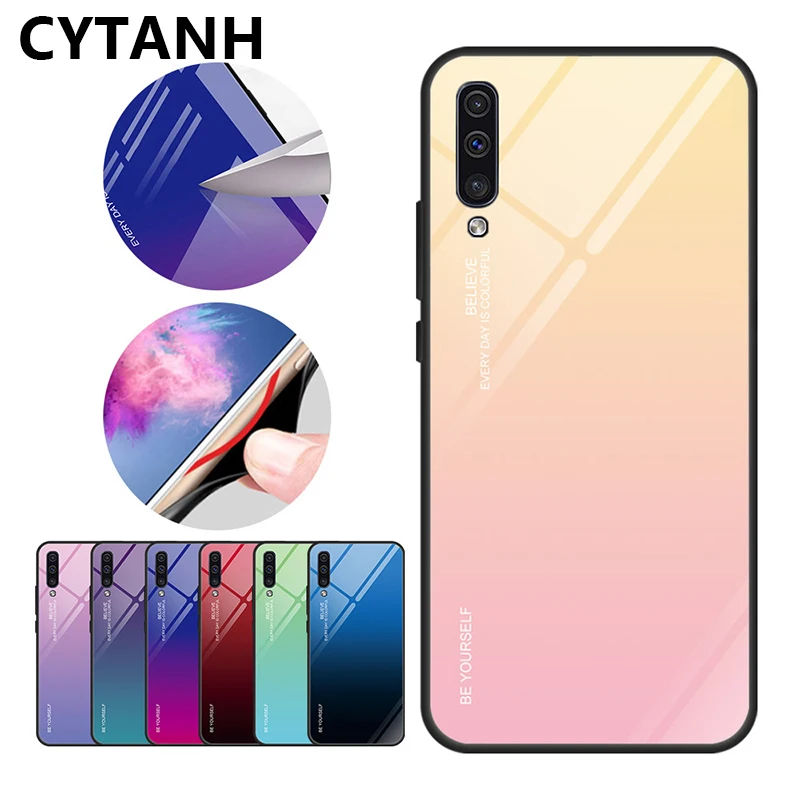 Phone Case for Galaxy J8 J7 J6 J5 Prime J4 J3 J2 Pro Gradient Tempered Glass Samsung A9 A8 A7 A6 Plus A2 Core | Мобильные телефоны