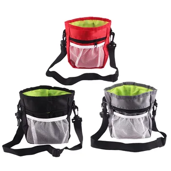 

Dog Treat Training Pouch Bag Built-in Poop Bag Dispenser with Pockets Adjustable Waist Shoulder Strap for Pet Toys Kibble Snacks