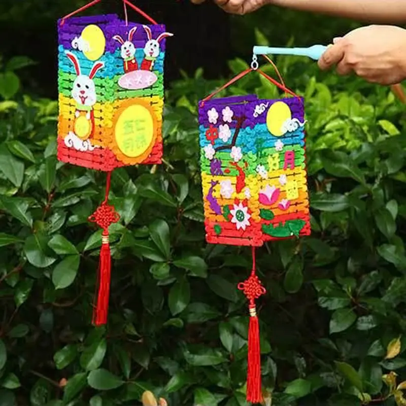 Китайский мультяшный фонарь s Kids DIY ручной работы для украшения свадебной вечеринки подвесной фонарь для детей 72XF