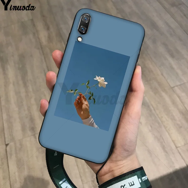 Yinuoda Синий Розовый эстетика песни текст эстетическое телефон чехол для Huawei P20Lite P10