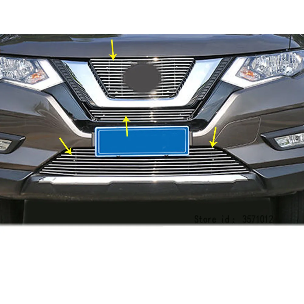 

Car Body Cover Protection Detector Trim Racing Grid Grill Grille Molding For Nissan X-Trail XTrail T32/Rogue 2017 2018 2019