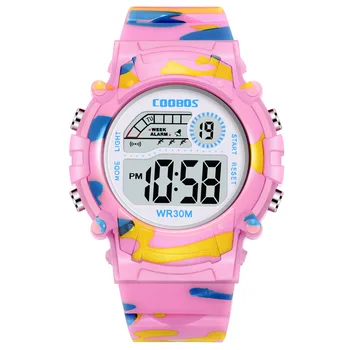 

Waterproof Multi-function Digital Kids Watches Children Watch 7 Colour Luminous