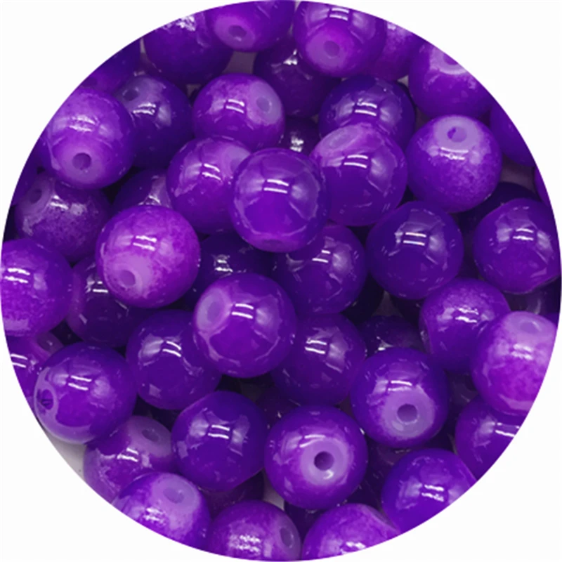 Cuentas de vidrio de 4 mm, 6 mm, 8 mm y 10 mm con forma redonda, espaciadoras sueltas para hacer joyas, dijes, pulseras, collares y accesorios