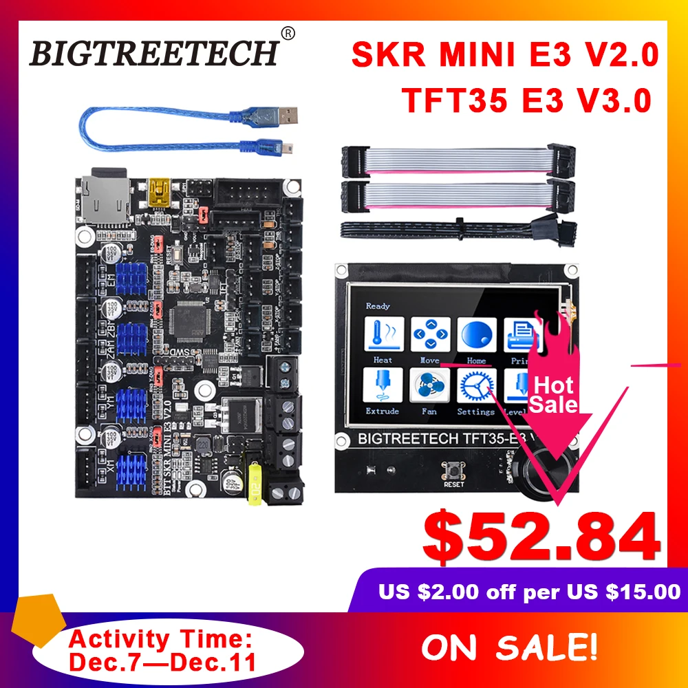 

BIGTREETECH SKR MINI E3 V2.0 TFT35 E3 V3.0 Touch Screen Motherbaord Integrate TMC2209 For Ender 3 pro Printer Cr10 Updated