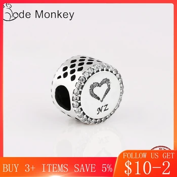 

CodeMonkey Love Beads Fit Original Bracelet 100% Real Sterling Silver Charms DIY Jewelry Making 2020 New Arrival CMS1512-b