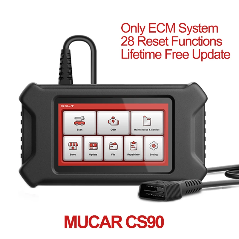 MUCAR CS90 obd2 Scanner with BT200 Full System Car Scanner 28 Reset Professional Car Diagnostic Tools Professional Car Scanner battery load testing Diagnostic Tools