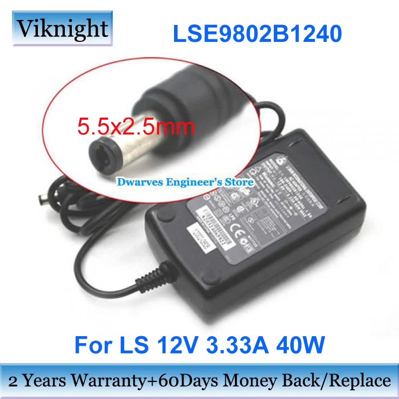 

Genuine 12V 3.33A 40W Li Shin AC Adapter LSE9802B1240 KPA-040F Power Supply LISHIN Laptop Monitor Charger Power Adapter