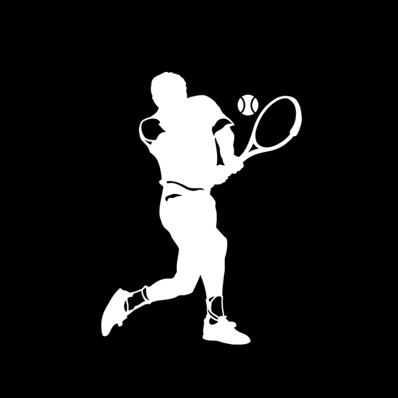 

Car Sticker Unique Tennis Player Decorated Car Sticker PVC Silhouette Extreme Sport Figure 11.1*15CM