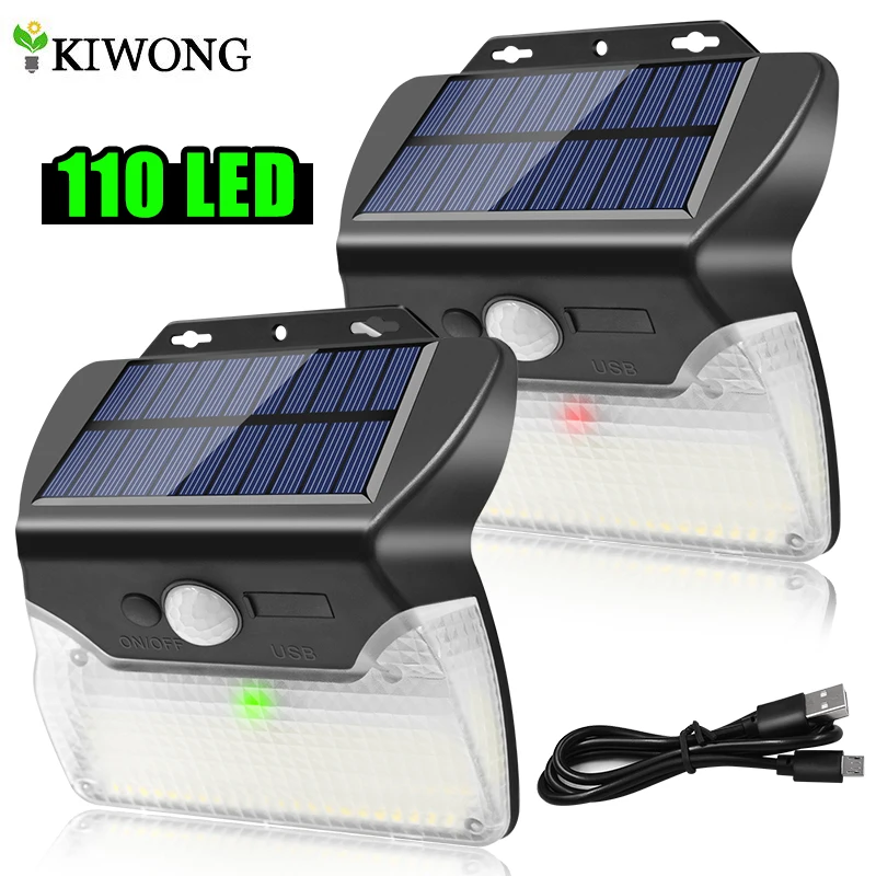110 Led Solar Lights Outdoor Wireless Powered Led Solar Lights Outdoor