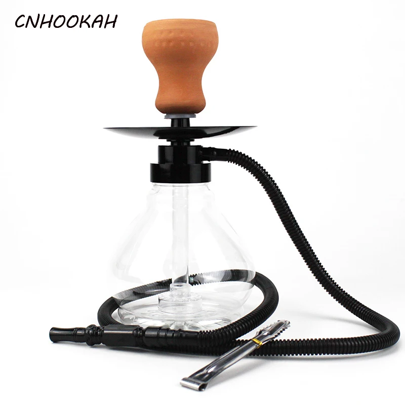 

CNHOOKAH Single Plastic Pipe Hookah Plastic Shisha Ceramics Bowl NarguilÃ© Arab Cachimba Smoking Accessories Chicha Party Gift