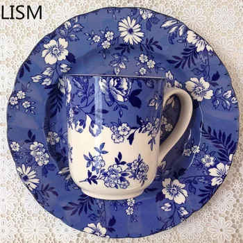 

Luxury Coffee Cup and Saucer Set European Mugs Coffee Cups Classic Creative Personality Ceramic Cup Mug Afternoon Tea Cups