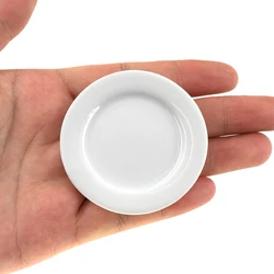 Accessoires miniatures pour maison de poupée 1/12, 1 pièce, Mini assiette à Dessert en céramique, Simulation de meubles, plat de cuisine, jouets pour décor de maison de poupée 