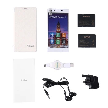 

Gfive Gpower1 5.0 Inch HD Screen Display 2000MAH Dual Batteries Smart Phone For Android 5.1 UK Plug Type