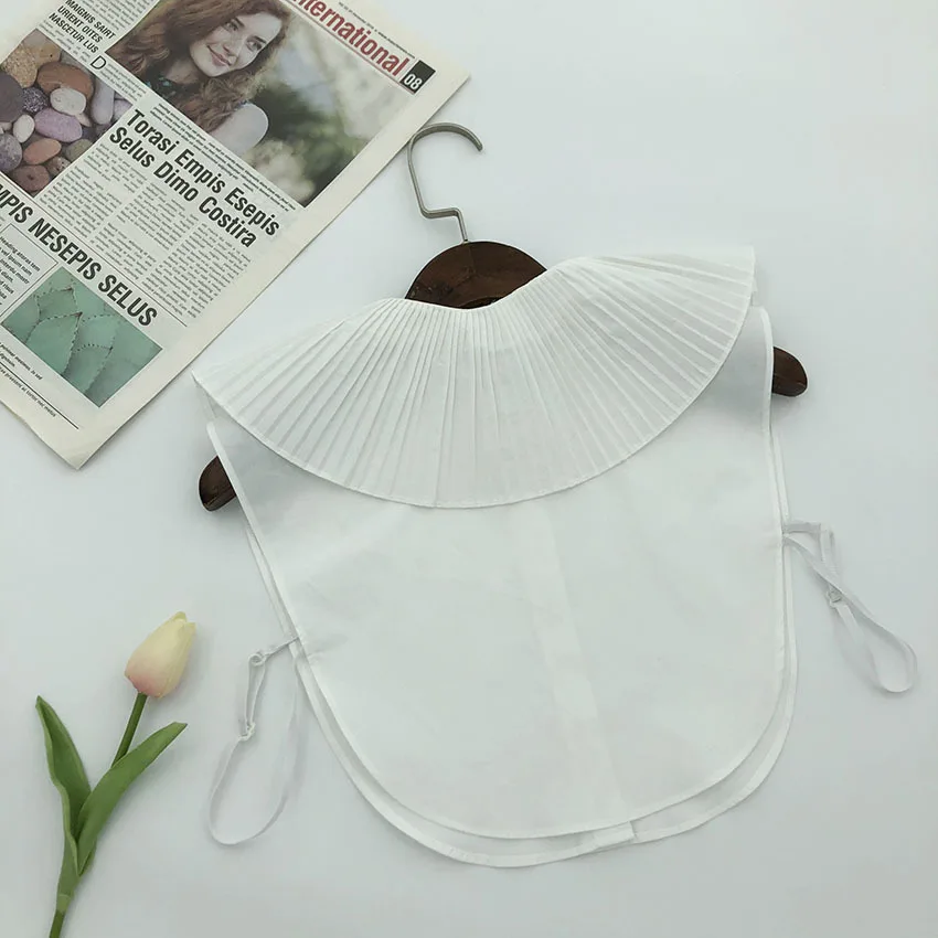 

Big Lapel Fake Collar For Shirt Detachable Collars Solid Shirt Lapel Blouse Top Women White Girls Top Clothes Dress Decoration