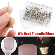50 шт./кор. парик T-игла для парика волосы в косичках крепления парики и наращивание волос TZC99