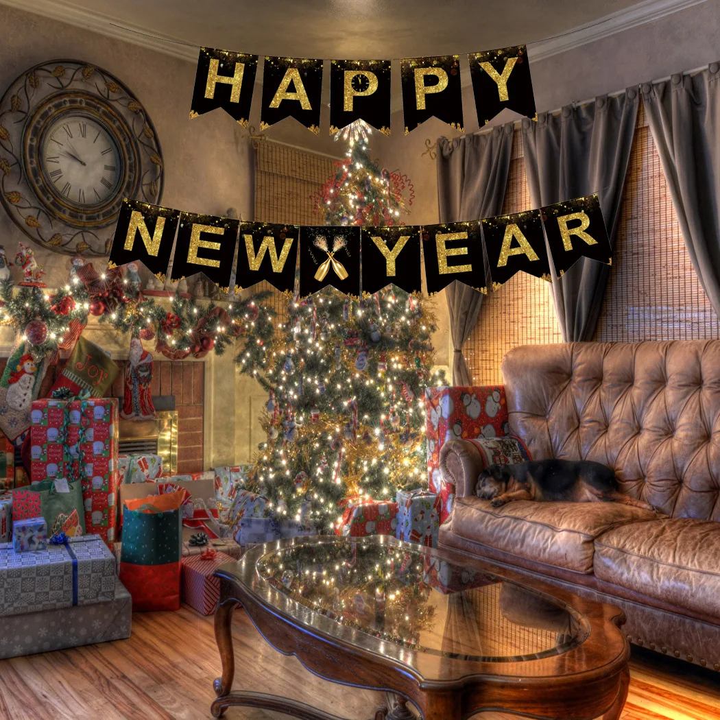 Christmas Rerun 2022 Ashara 2022 Merry Christmas Home Ornament Santa Claus Xmas Eve Party Supplies Sign  Nye Happy New Year Banner Decoration Photobooth Prop - Party & Holiday Diy  Decorations - Aliexpress